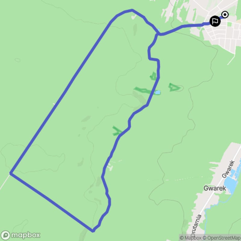 Średnio trudna, 10,9km rada w Przysuszy - pochodnie na szczycie - Przysucha
