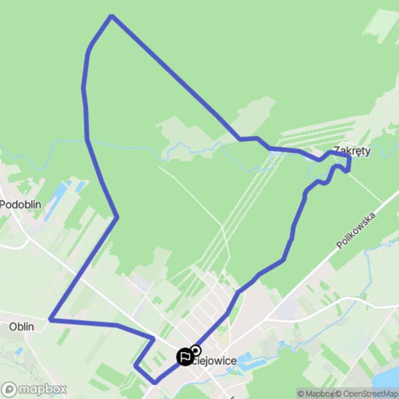 Ścieżka wzdłuż potoku z Maciejowic, dystans 10.1 km, poziom trudności średni - Maciejowice