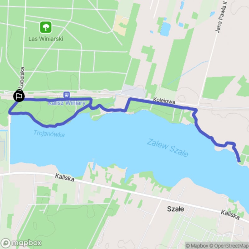 Łatwa, 6.1 km dystans rajdu turystycznego w Kalisku \/ (łatwy, 6.1 km dystans przejścia turystycznego w Kaliszu) - Kalisz