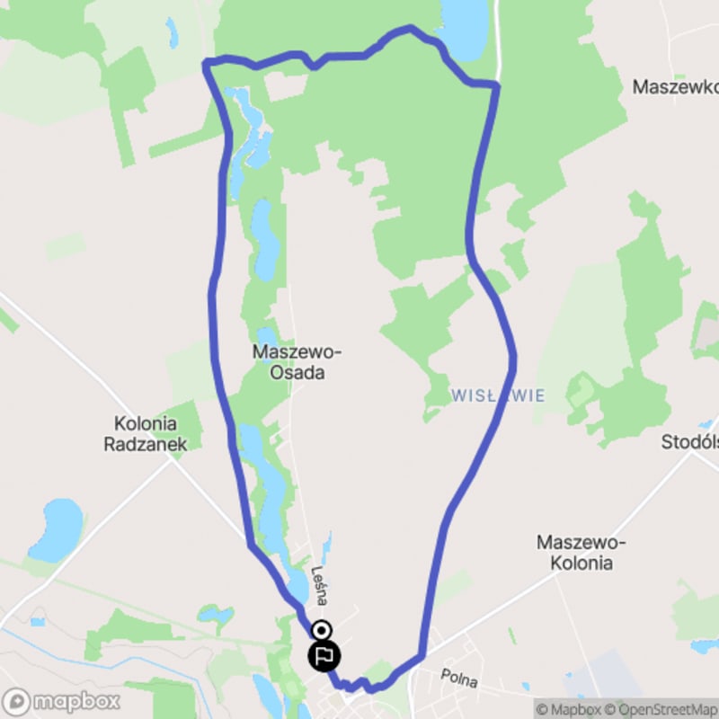 Ścieżka w Maszewie o średnim poziomie trudności, dystans 11,8 km - Maszewo