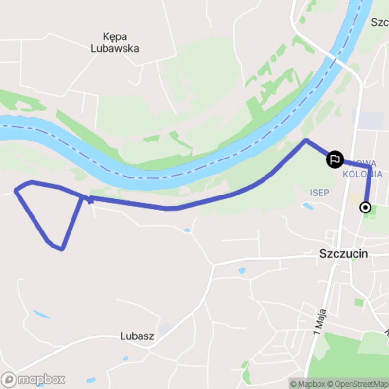Łatwa, 7.7km trasa turystyczna rozpoczynająca się w Szczucinie.\n - Szczucin