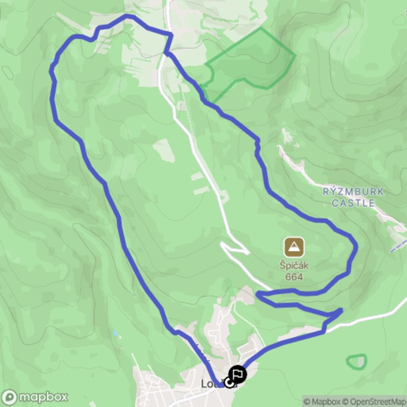 Ścieżka średnio trudna, 10.3 km długa, w kierunku Loucna - Loucna