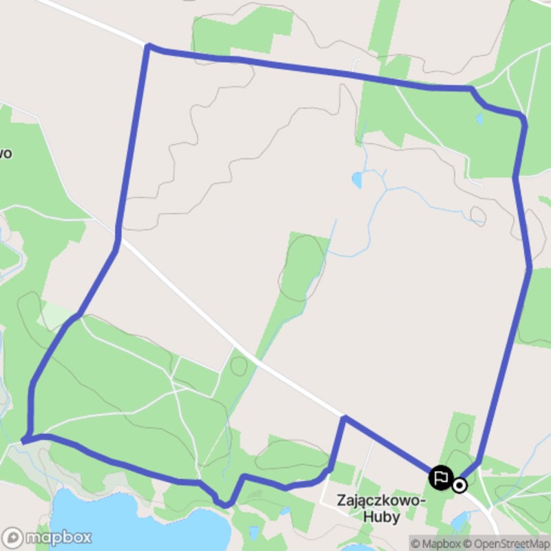 Łatwa, 6.8km dystansowy spacer od Zajączkowa - polski tytuł wędrówki - Zajączkowo