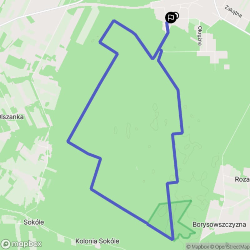 Ścieżka średnio trudna, 14 km długości z Nurzec-Stacją - "Nurzec-Stacja na 14 km średnio trudną wędrówką" - Nurzec-Stacja