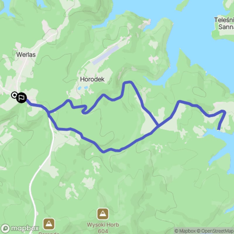 Ścieżka wzdłuż rzeki z poziomem trudności średnim - 9,7 km, Werlas - Werlas