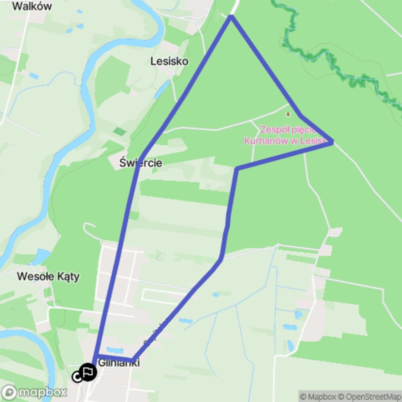 Łatwa wędrówka z Osjakowa na dystansie 5,5 km o poziomie łatwości.\n - Osjaków
