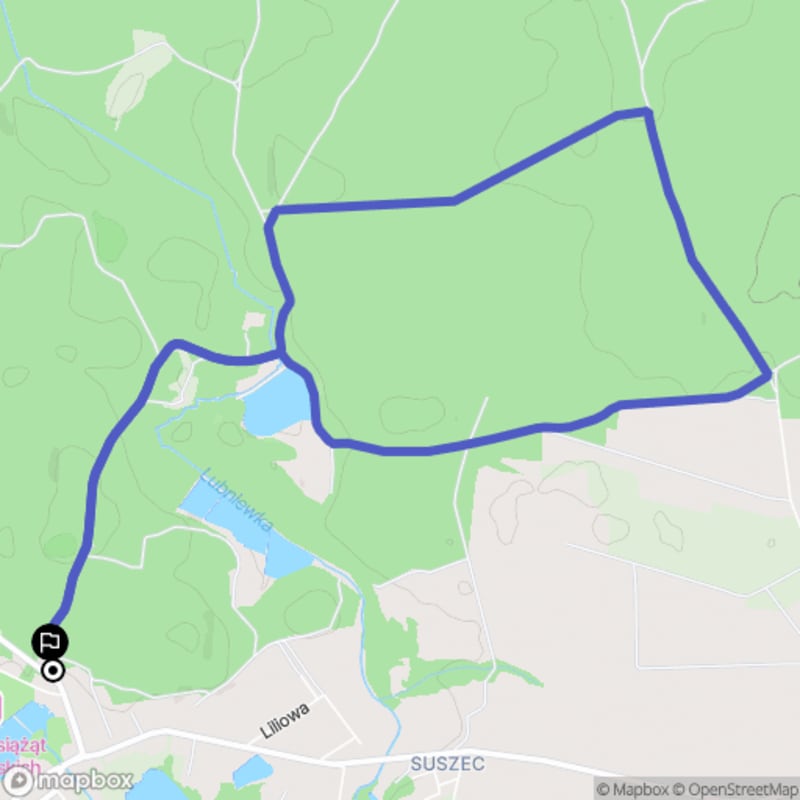 Ścieżka wzdłuż rzeki Kwietnia - 8,4 km, poziom trudności średni, rozpoczynająca się w Lubniewicach. - Lubniewice