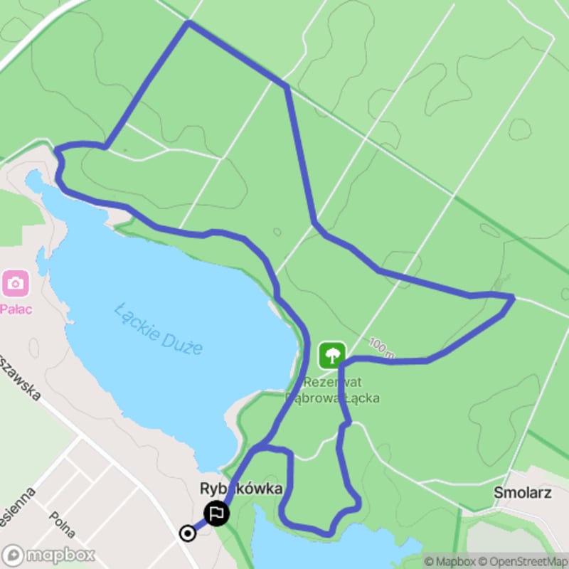 Łatwa, 7km trasa turystyczna w Łącku \/ 7,0 km łatka ścieżka turystyczna z Łącka - Łąck