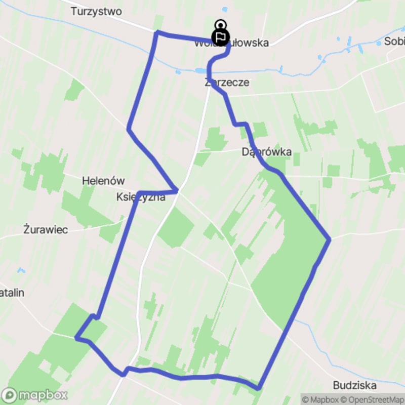 Ścieżka wzdłuż rzeki z poziomem trudności średnim, rozpoczynająca się w Woli Gułowskiej (11.4 km) - Wola Gułowska