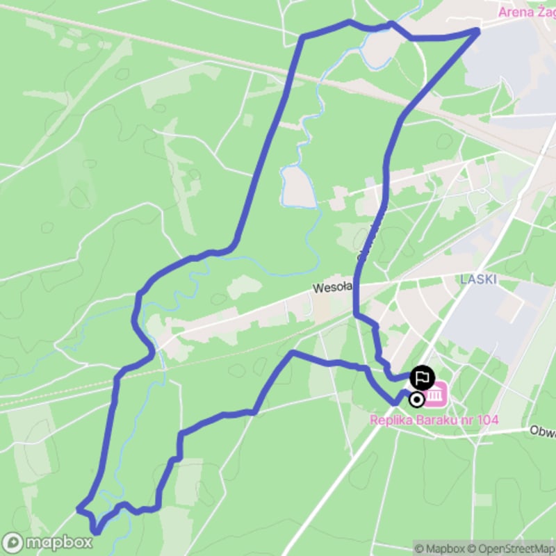 Ścieżka wzdłuż rzeki Bobawy - 9,0 km trasy średnio-trudnej, rozpoczynająca się w Żaganiu. - Żagań