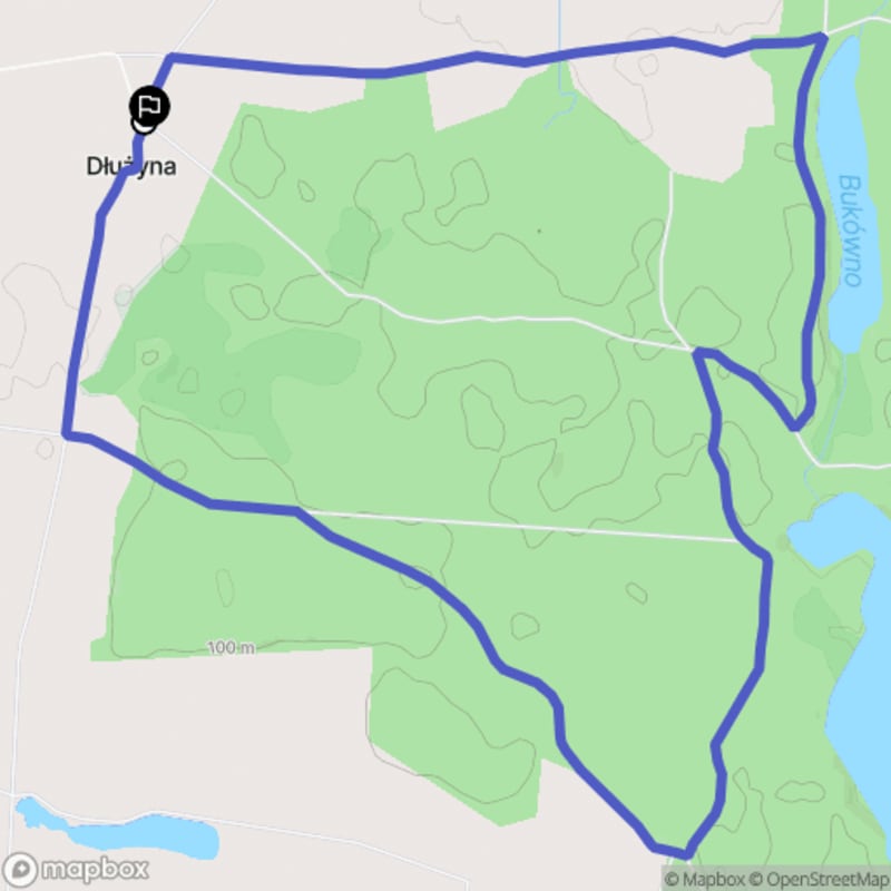 Ścieżka wzdłuż rzeki z poziomem trudności średnim, Dłużyna - 9.6 km - Dłużyna