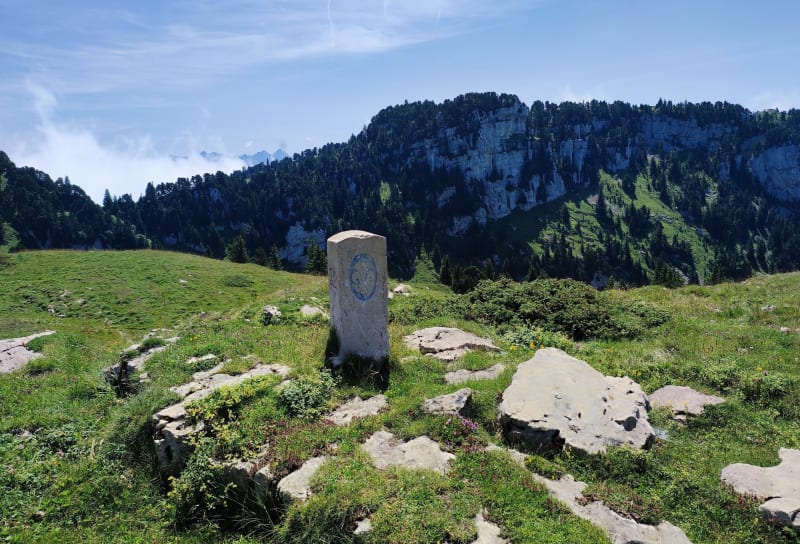 Col de l'Alpe vanaf Sainte Marie du Mont - Sainte-Marie-du-Mont