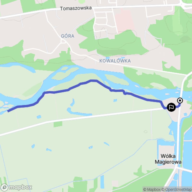 Spacer łatwy o długości 3,8 km z miejscowości Wólka Magierowa - Wólka Magierowa