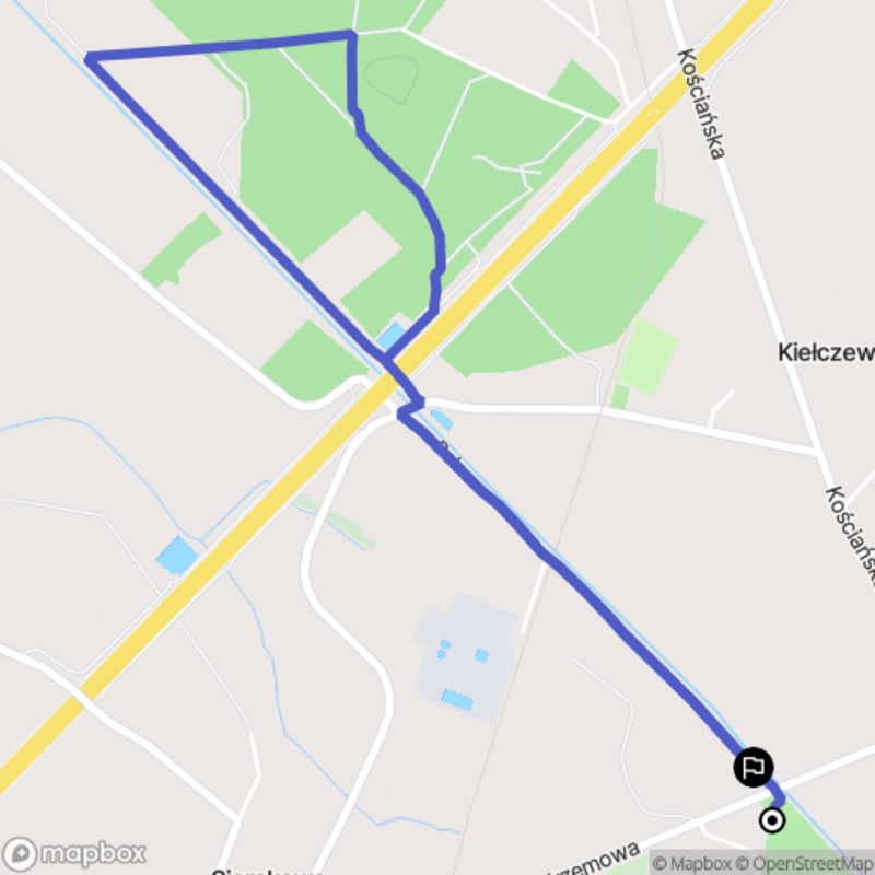 Łatwa, 4,8 km dystansowa przechadzka z miejsca początkowego w Kościanie \/ 

Skrót polski: "Łatwa, 4,8km dystansowa przechadzka z miejsca początkowego w Kościanie" - Kościan