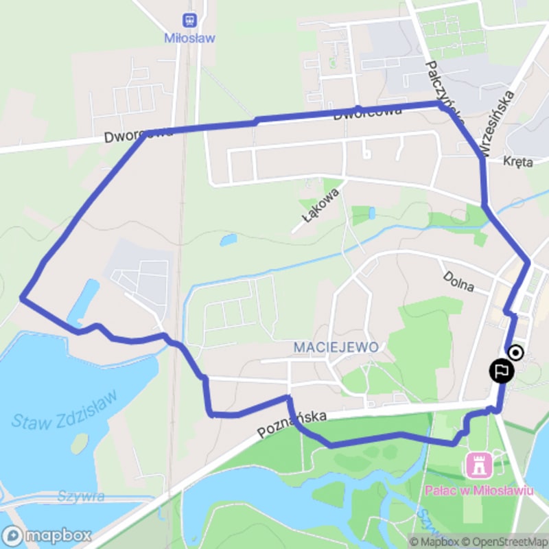 Łatwa, 3,7 km dystansowa wędrówka turystyczna z Miłosławia - Miłosław