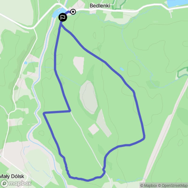 Łatwa, 4,9km trasa turystyczna w Bedlenkach \/ 
(łatwy, 4,9 km trasy turystyczne w Bedlenkach) - Bedlenki