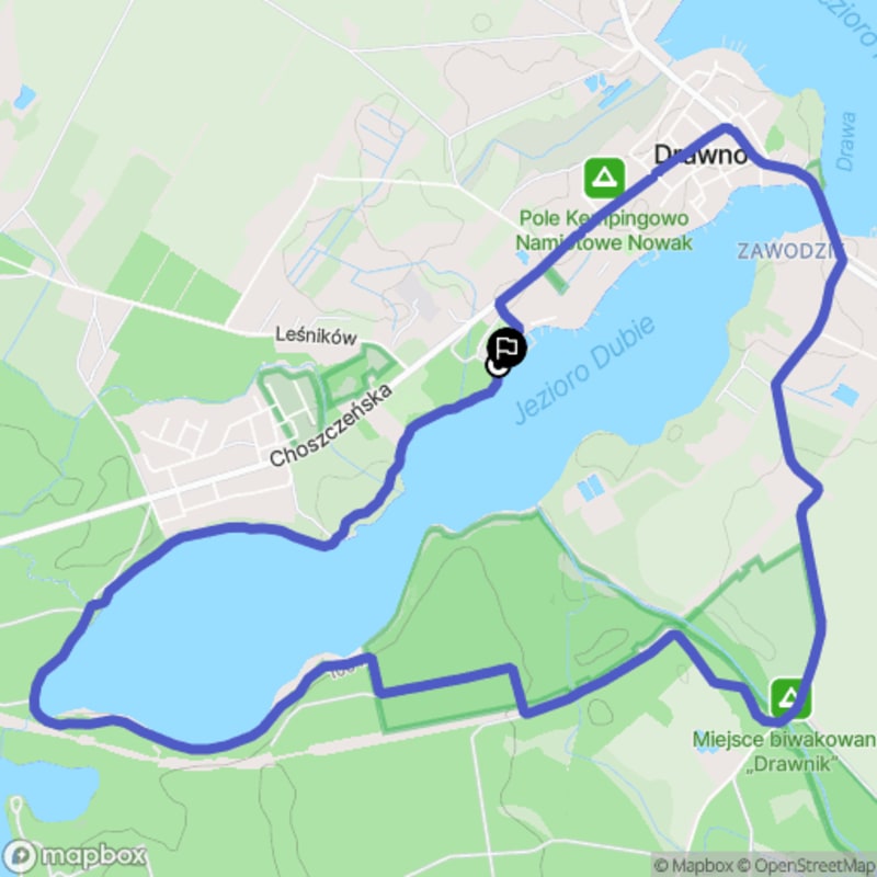 Ścieżka wzdłuż rzeki Drawenki - 8,4 km, poziom trudności średni, Drawno jako punkt wyjścia. - Drawno