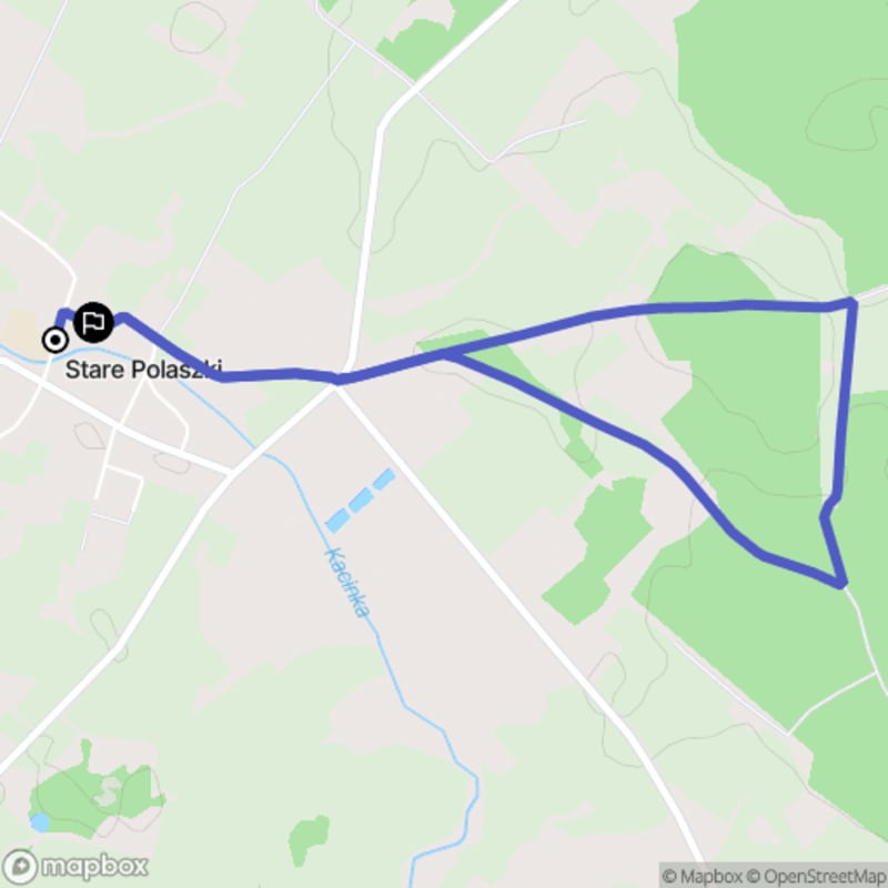 Spacer łatwy o długości 4,6 km z miejsca Stare Polaszki - Stare Polaszki