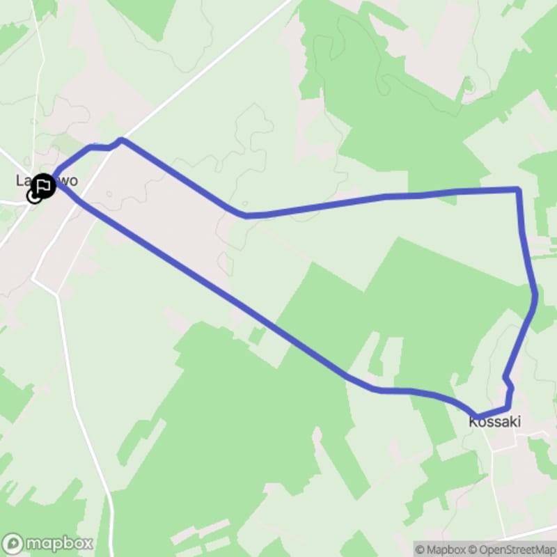 Ścieżka wzdłuż rzeki z poziomem trudności średnim - 9,2 km, Lachowo - Lachowo
