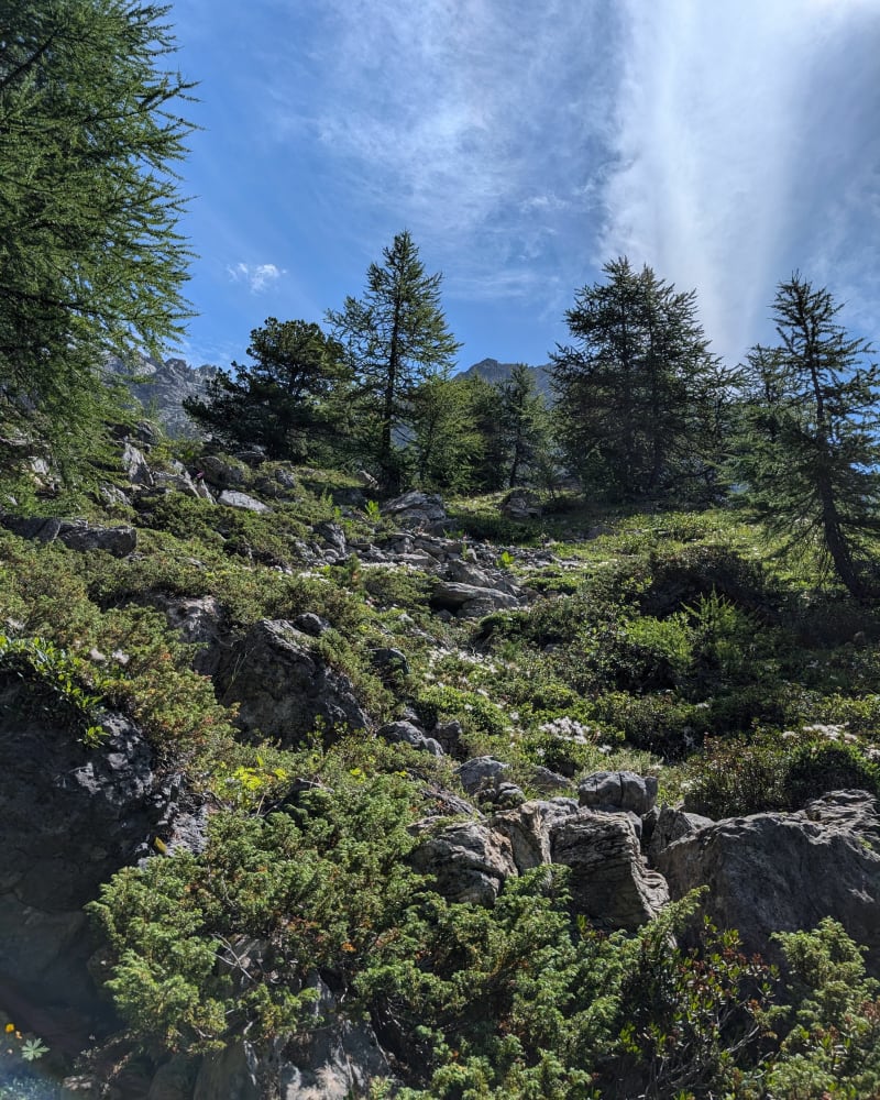 Sentier des gardes, depuis le plateau d'Arrondaz - Modane