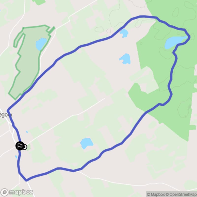 Ścieżka wzdłuż rzeki z poziomem trudności średnim - 8,4 km, Żegoty - Żegoty