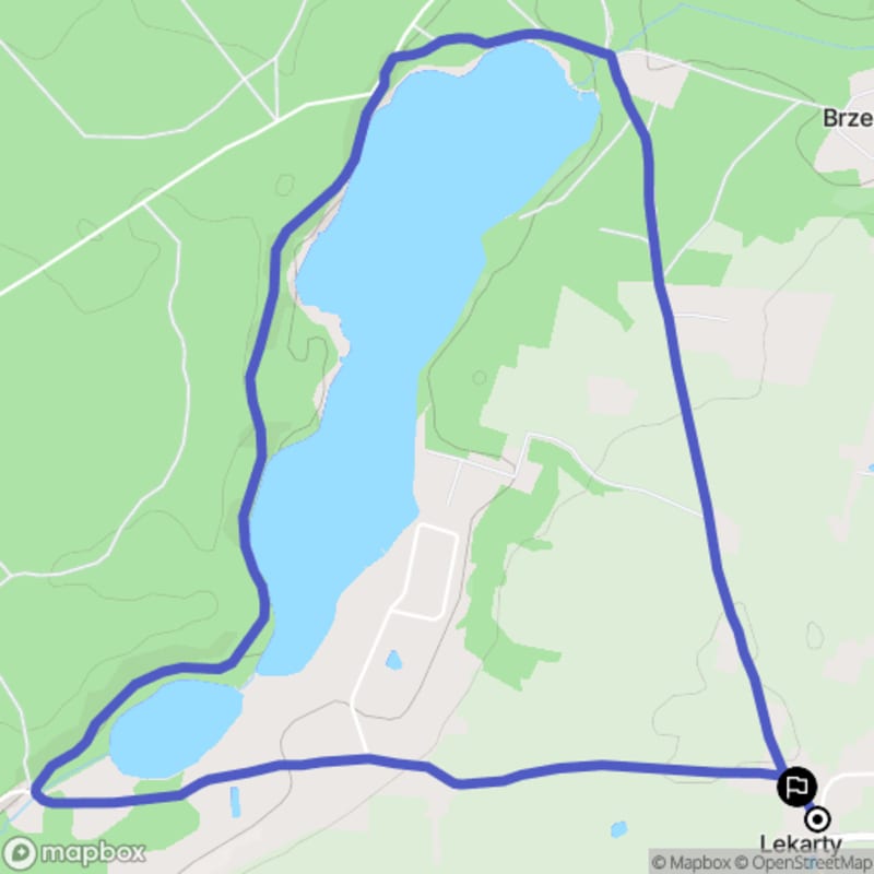Łatwa, 6,1 km dystansowa przechadzka w Lekarty - Lekarty