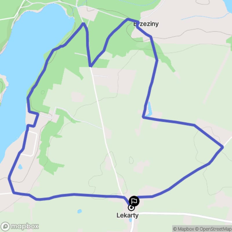 Łatwa, 6.4km trasa turystyczna rozpoczynająca się w Lekarty - spokojny spacer dla początkujących. - Lekarty