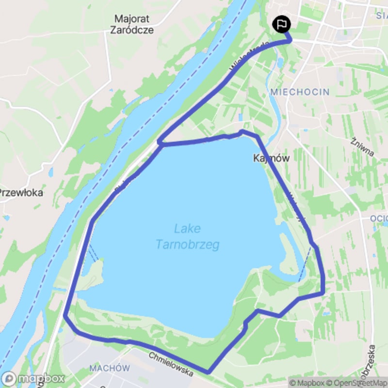 Pełna pętla wokół jeziora: 15,5 km trudnej wędrówki - Tarnobrzeg