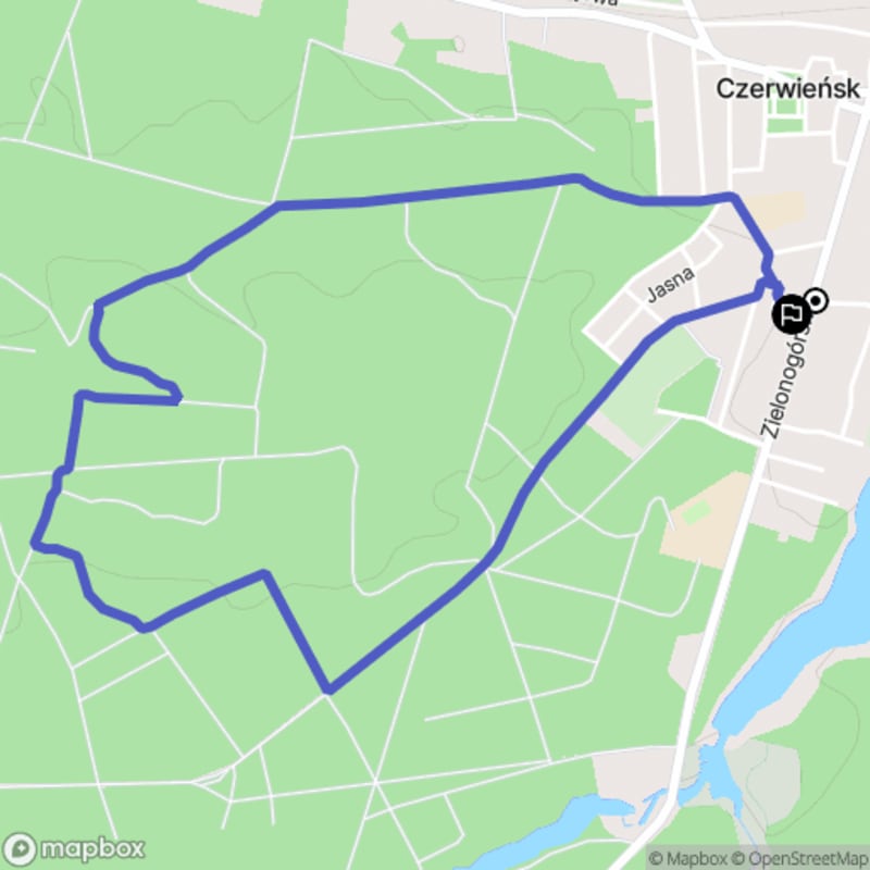 Łatwa, 4,3km rada w Czerwieńsku dla początkujących spacerowców - Czerwieńsk