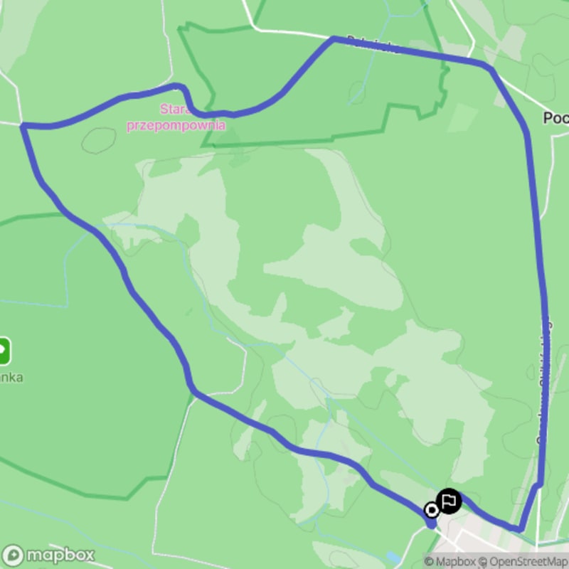 Kampinoski Park Narodowy - trudna trasa o długości 6,2 km - Truskaw