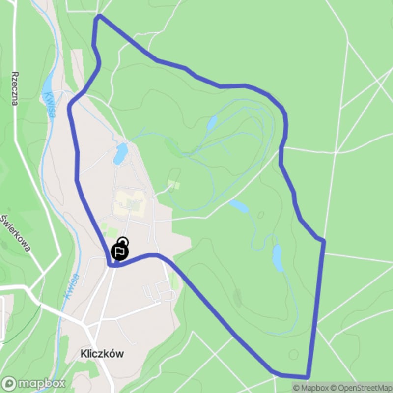 Łatwy 1h10, 4km Spacer wokół Zamku Kliczków - Kliczków
