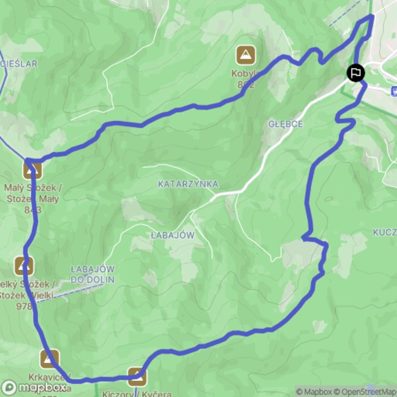 Trudna 13,5-kilometrowa trasa: Wisła Głębce - Kiczory, Stożek - Wisła