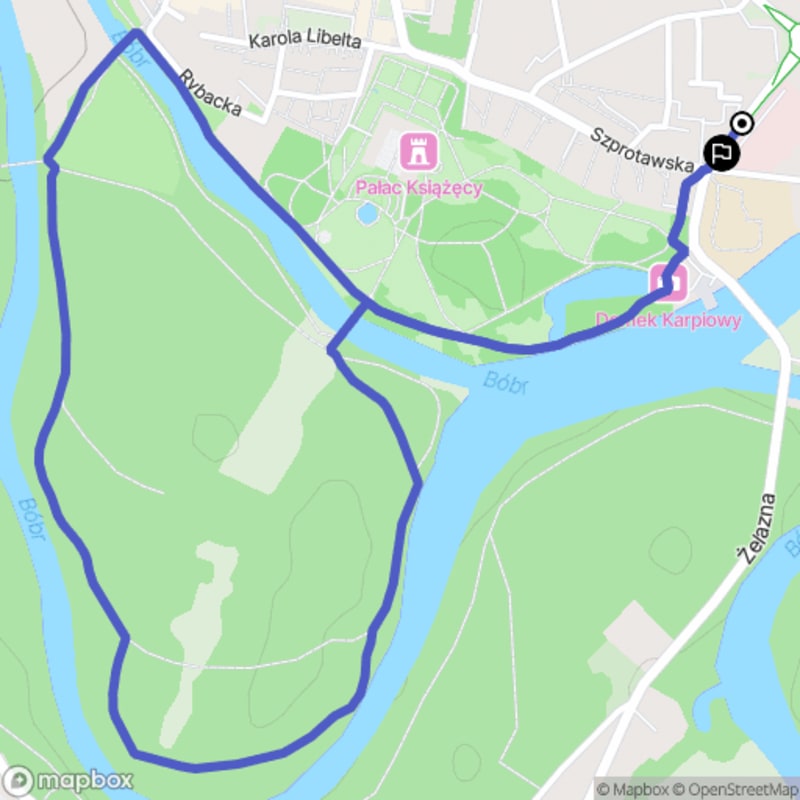 Łatwa, 4.1km trasa turystyczna rozpoczynająca się w Żaganiu.\n - Żagań