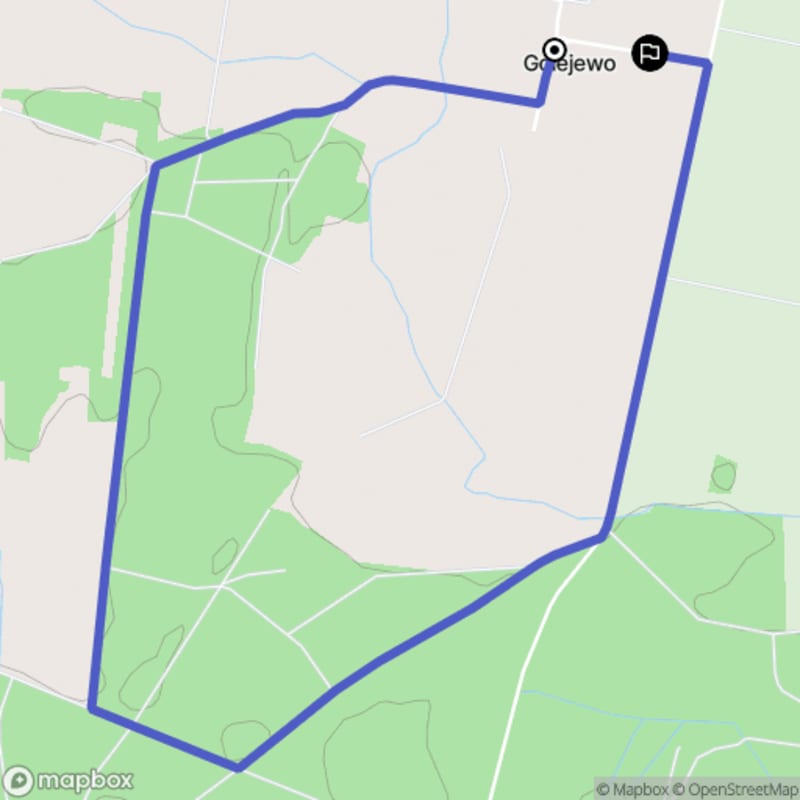 Łatwa wędrówka z Golejewa, dystans 5 km - polski tytuł wędrówki - Golejewo
