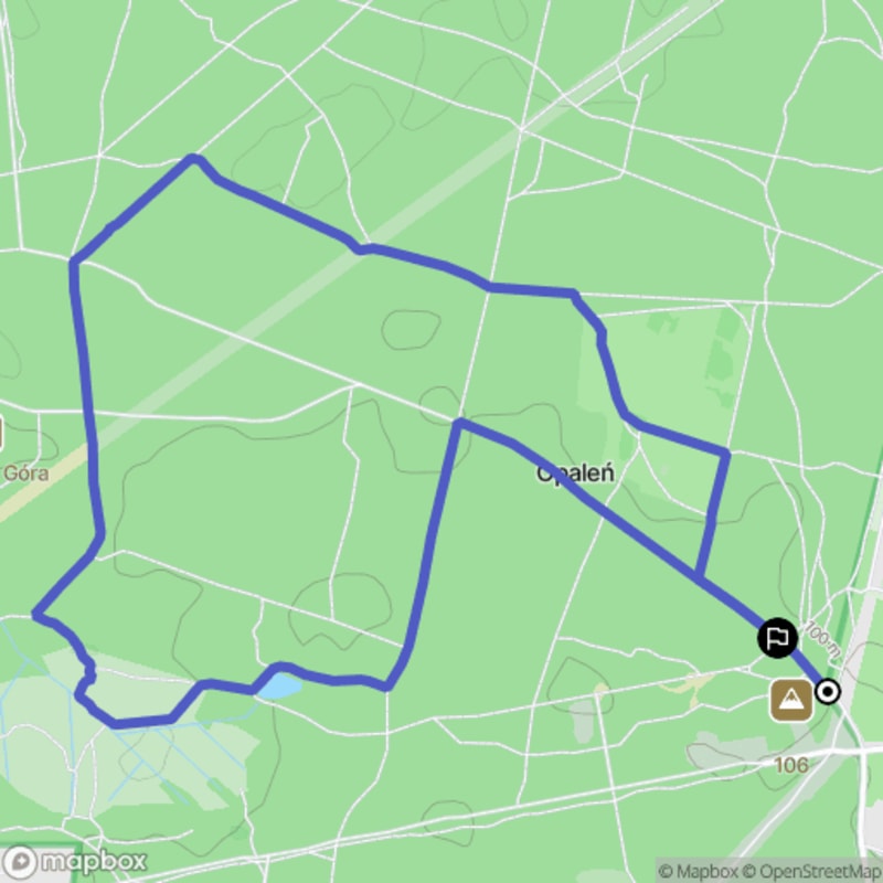 Kampinoski Park Narodowy Trudna wędrówka: 4,2 km Okrążenie z Wólki Węglowej - Góra Laskowa - Warszawa