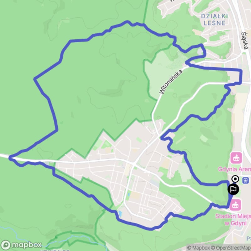Umiarkowany szlak nordic walking o długości 13,4 km w Gdyni - Gdynia