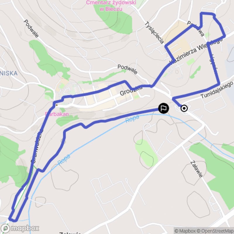 Łatwy spacer 1h15, 4,2 km w Bieczu - Poznaj zabytki - Biecz