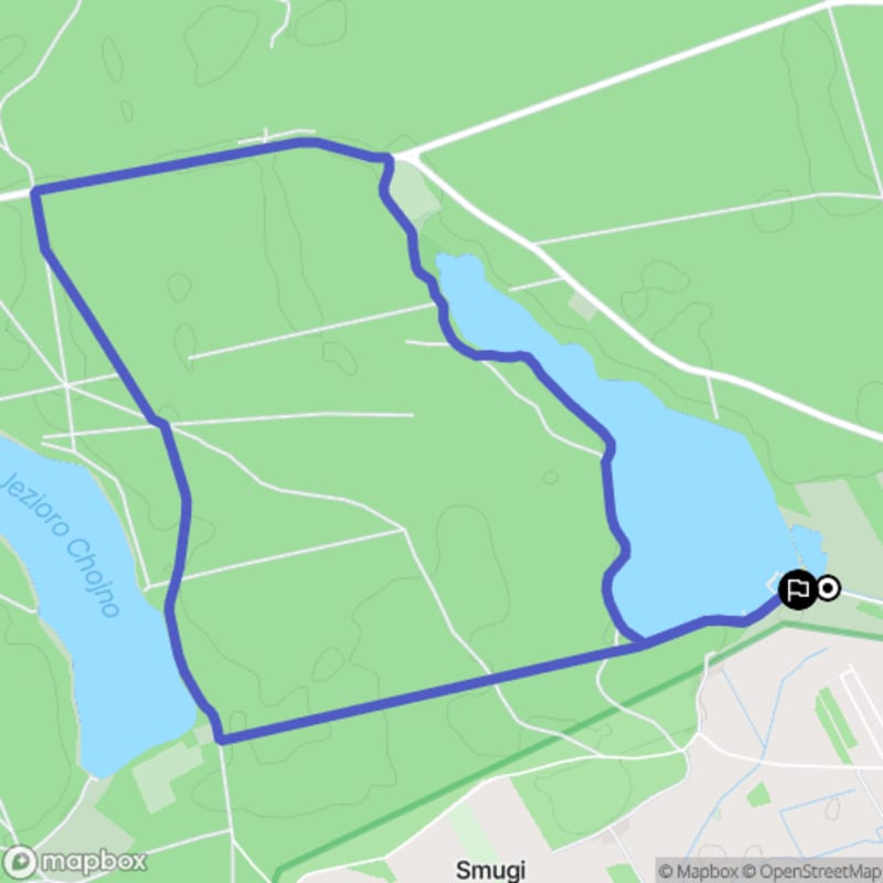 Spacer łatwy o długości 7,5 km z miejsca Chojno-Młyn - Chojno-Młyn