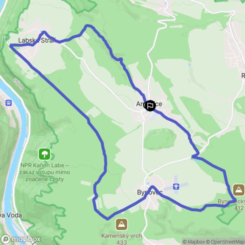 Ścieżka wzdłuż rzeki Białej - 14,8km, poziom trudności średni, Arnoltice (Polska) - Arnoltice