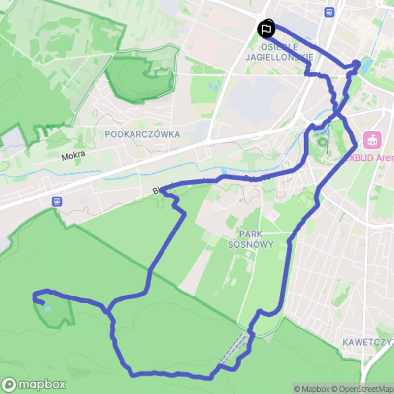 16,1 km Trudna trasa: Spacer wokół Kielc - Kielce