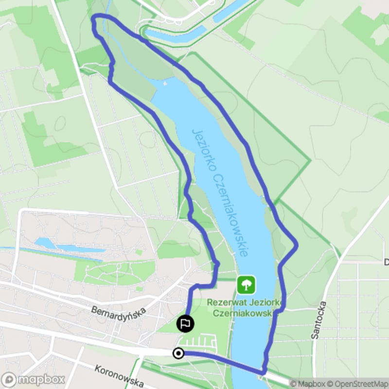 Ciężki 2,6-kilometrowy zimowy spacer wokół Jeziorka Czerniakowskiego - Warszawa