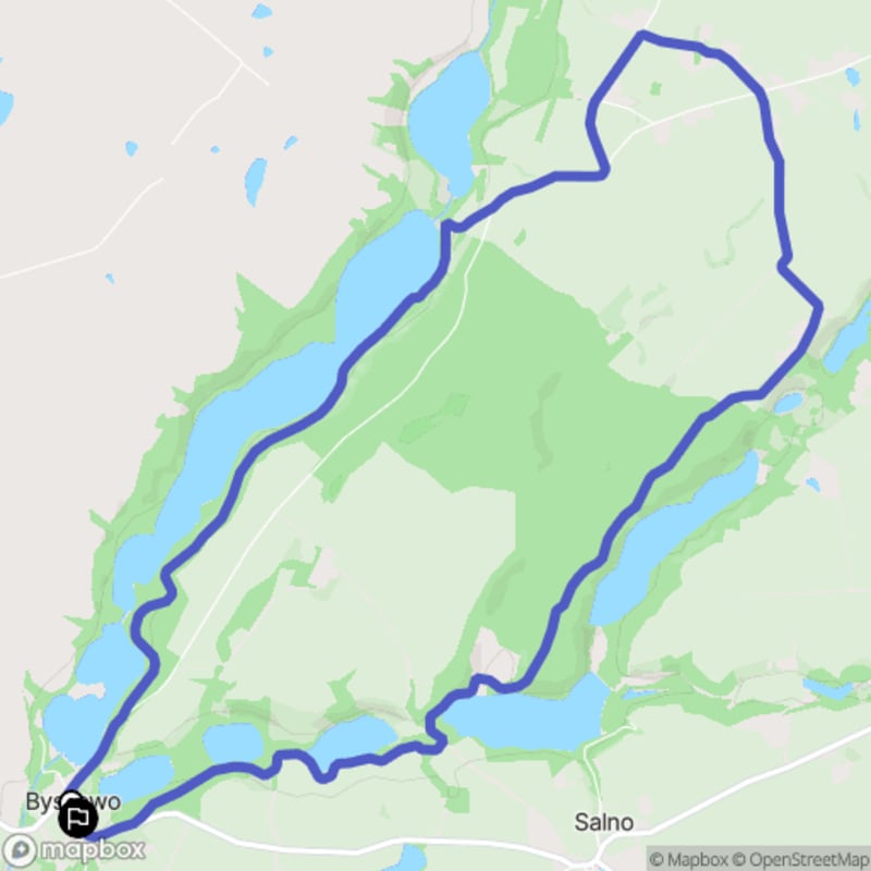 Ścieżka wzdłuż rzeki z poziomem trudności średnim - spacer od Byszewo o długości 11 km. - Byszewo