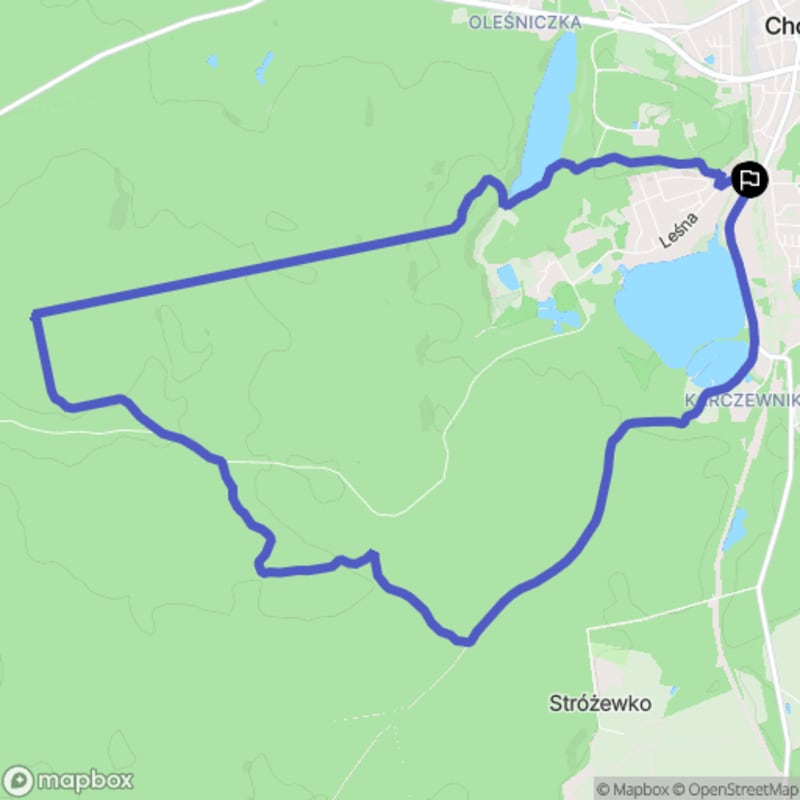Ścieżka średnio trudna o długości 12,1 km, rozpoczynająca się w Chodzieży.\n - Chodzież