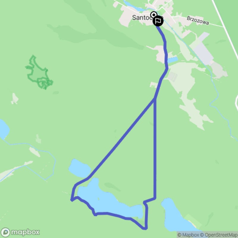 Ścieżka w Santocznie - 8,2 km trasa średnio trudna - Santoczno
