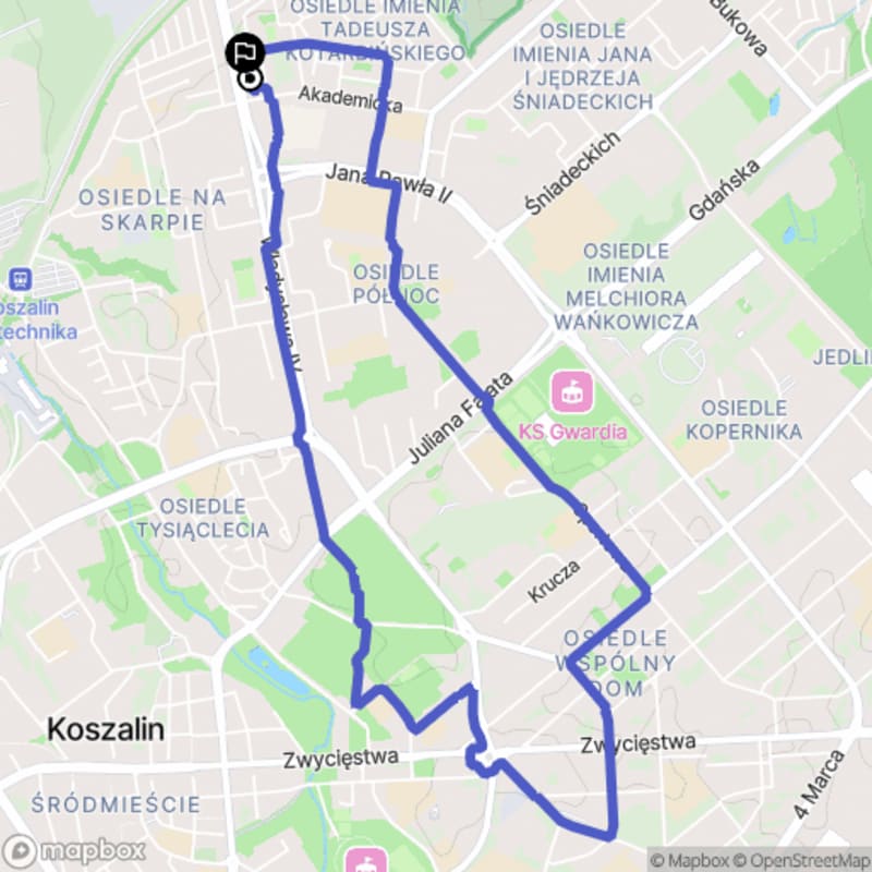 Spacer po Koszalinie - łatwy, 6,7 km w 2 godz. - Koszalin