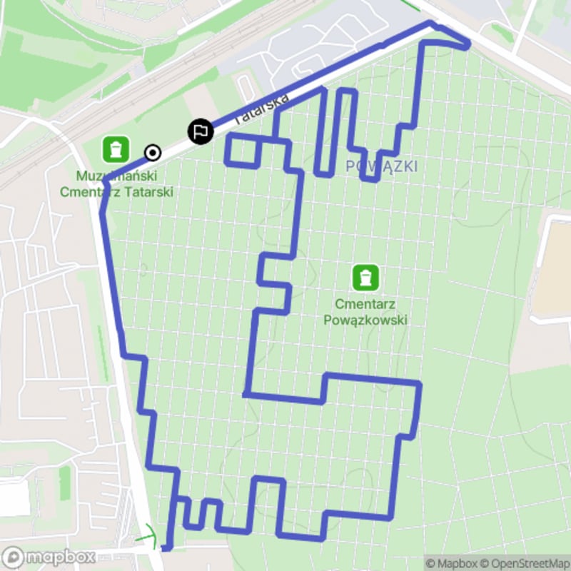 Łatwy 4,4-kilometrowy spacer po warszawskim Cmentarzu Powązkowskim - Warszawa