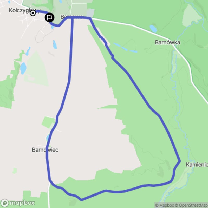 Ścieżka wzdłuż rzeki z poziomem trudności średnim - 12,1 km, Kołczygłowy start

(Tytuł polski: Szlak brzegiem rzeki o poziomie trudności średniej - 12,1 km, Kołczygłowy start) - Kołczygłowy