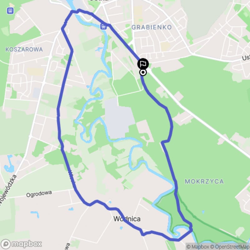 Łatwa, 7.1 km dystans rajdu z Ustki - polski tytuł wędrówki - Ustka