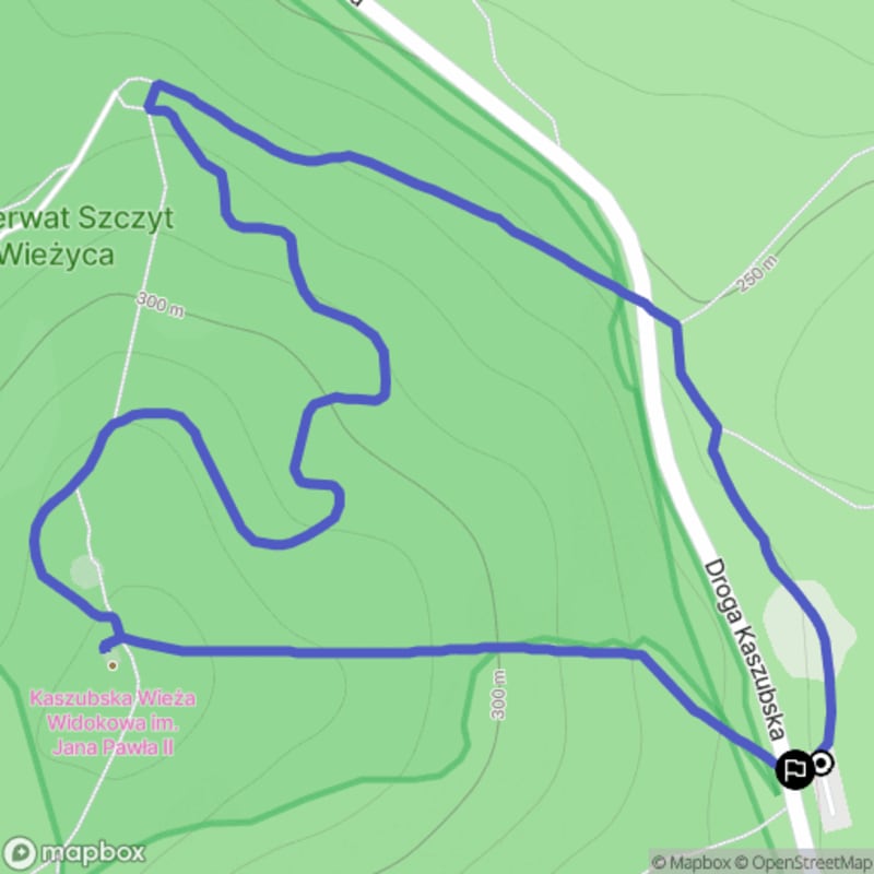 Łatwa wędrówka do Wieżycy - 1,9 km, 0:45 - Stacja Wieżyca