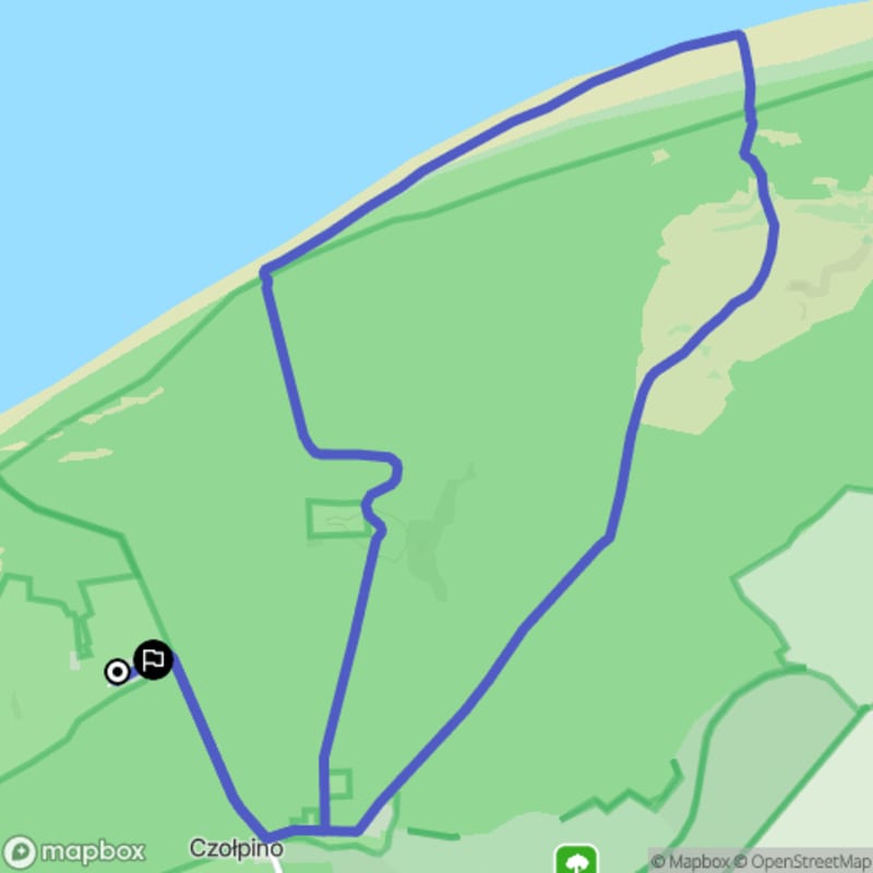10,1 km Umiarkowana wędrówka: wydma i latarnia morska, Czołpino - Czołpino